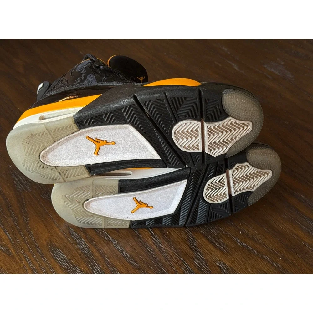 Jordan Dub Zero Kids‎ 6Y Black Taxi Yellow Excellent Laser Etched DV1360-017
